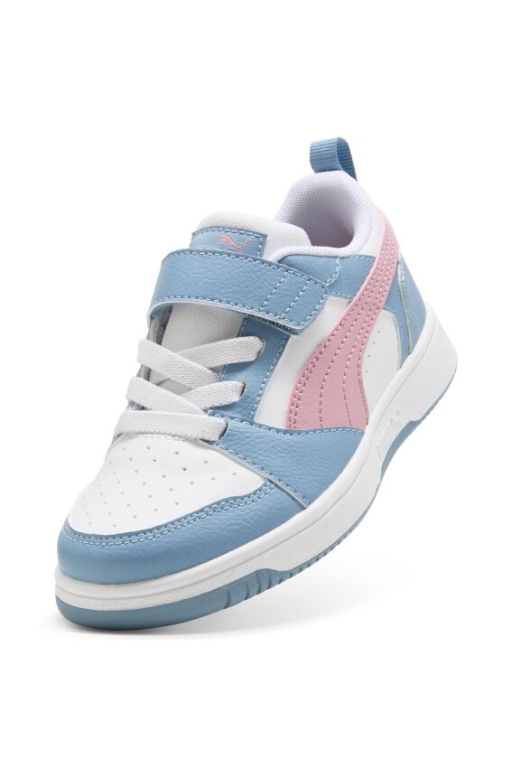 Puma Rebound V6 Beyaz-Pembe Çocuk Günlük Ayakkabı - 2