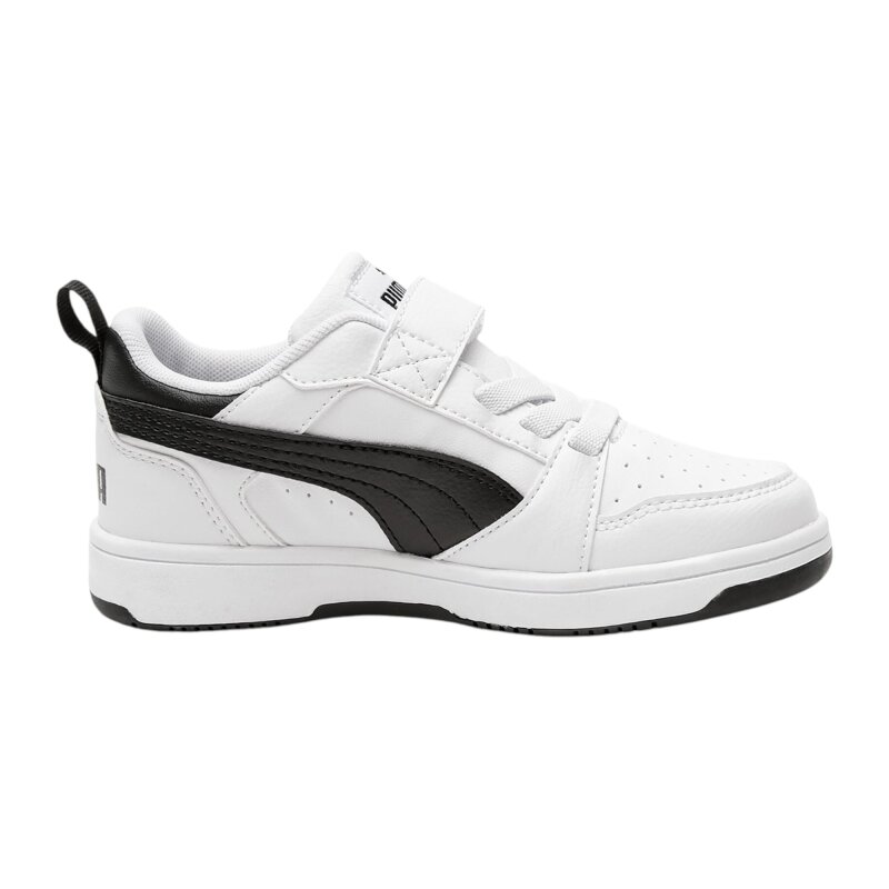 Puma Rebound V6 Beyaz-Siyah Çocuk Günlük Ayakkabı 