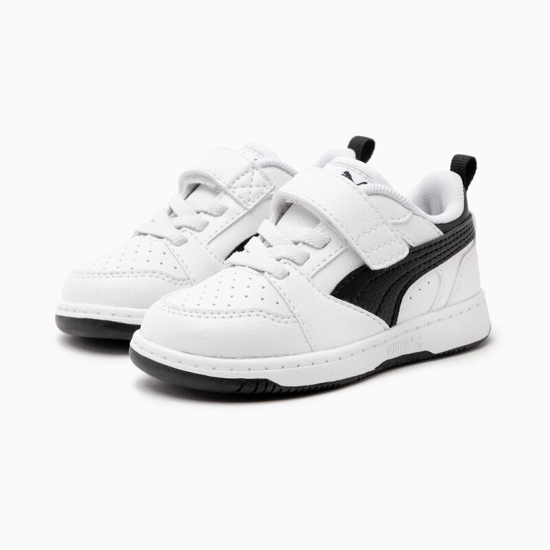 Puma Rebound V6 Beyaz-Siyah Çocuk Günlük Ayakkabı - 3