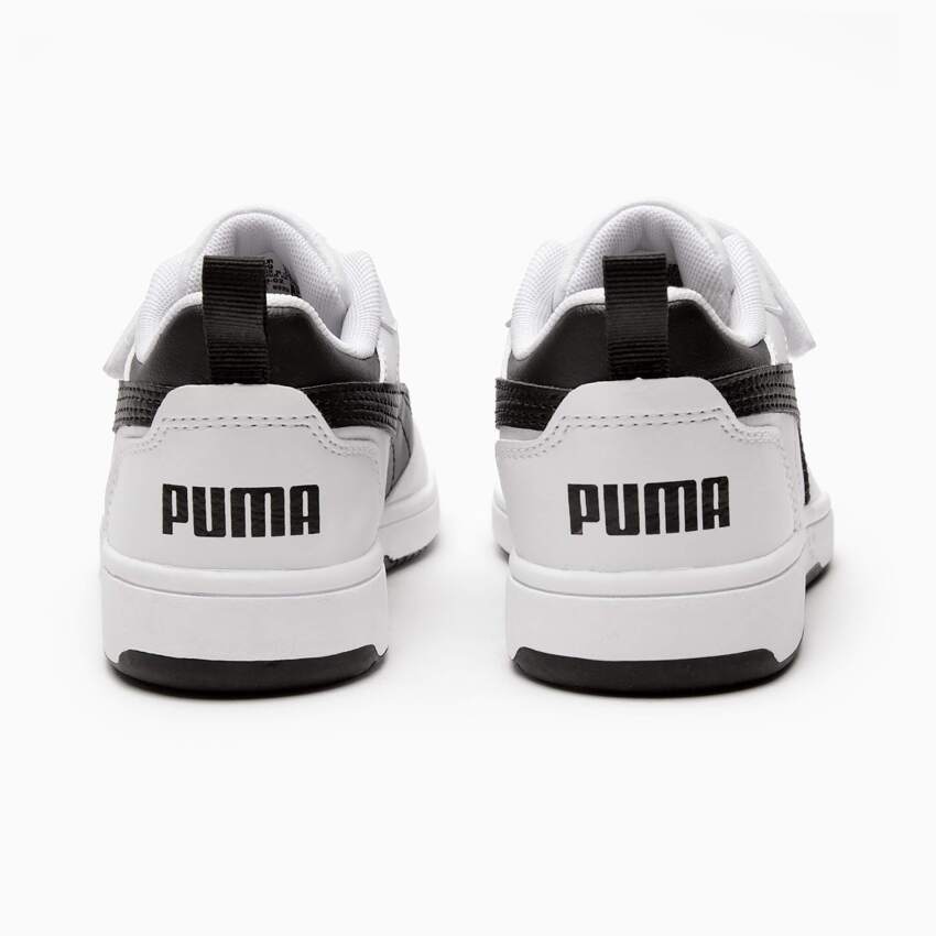 Puma Rebound V6 Beyaz-Siyah Çocuk Günlük Ayakkabı - 4