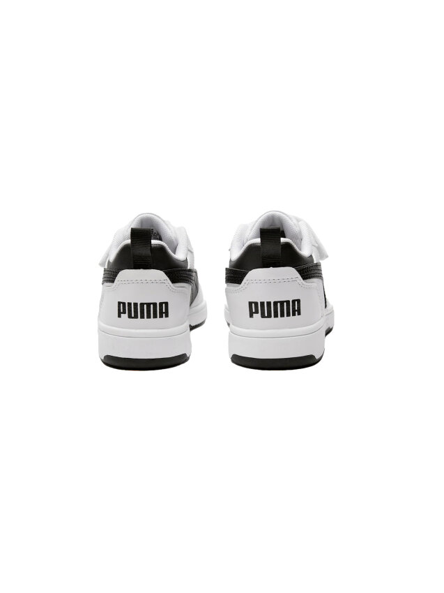 Puma Rebound V6 Beyaz-Siyah Çocuk Günlük Ayakkabı - 4