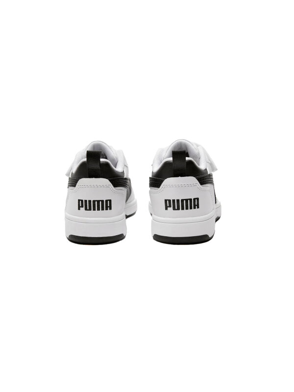 Puma Rebound V6 Beyaz-Siyah Çocuk Günlük Ayakkabı - 4