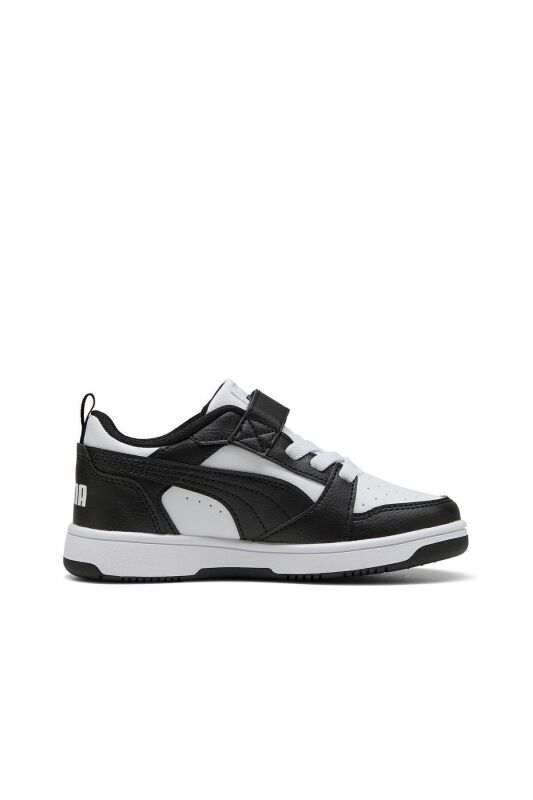 Puma Rebound V6 Lo Siyah-Beyaz Çocuk Günlük Ayakkabı - 1