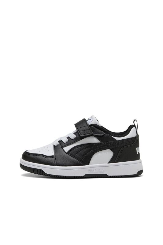 Puma Rebound V6 Lo Siyah-Beyaz Çocuk Günlük Ayakkabı - 2