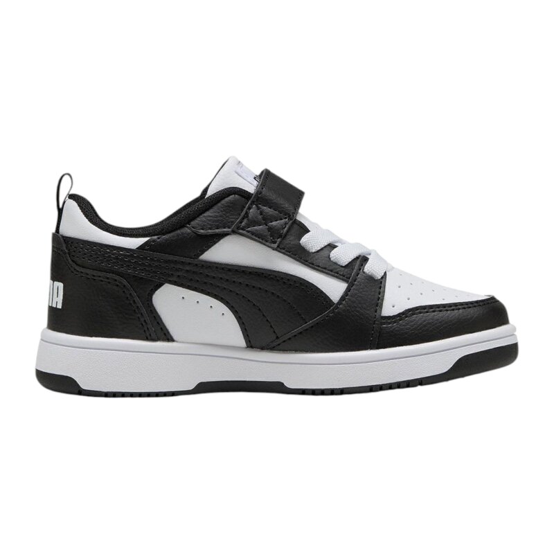 Puma Rebound V6 Lo Siyah-Beyaz Çocuk Günlük Ayakkabı - 1