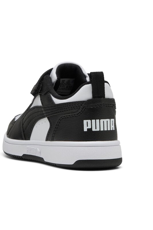 Puma Rebound V6 Lo Siyah-Beyaz Çocuk Günlük Ayakkabı - 5