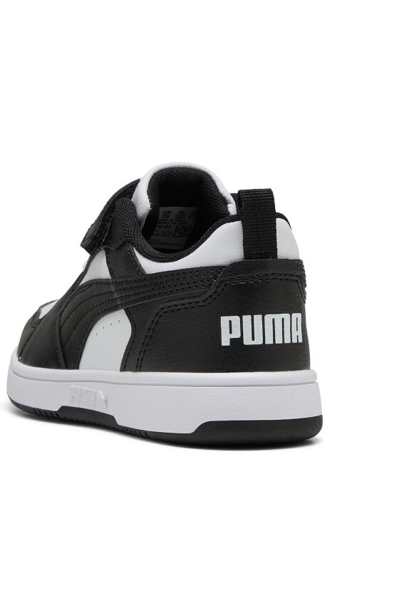 Puma Rebound V6 Lo Siyah-Beyaz Çocuk Günlük Ayakkabı - 5
