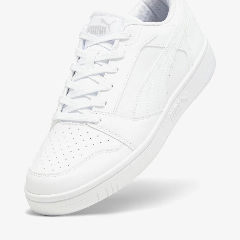 Puma Rebound v6 Low Beyaz-Gri Kadın Günlük Ayakkabı - 5