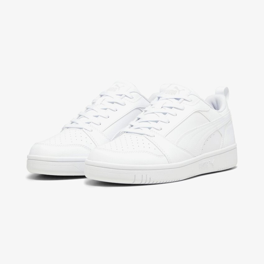 Puma Rebound v6 Low Beyaz-Gri Kadın Günlük Ayakkabı - 3