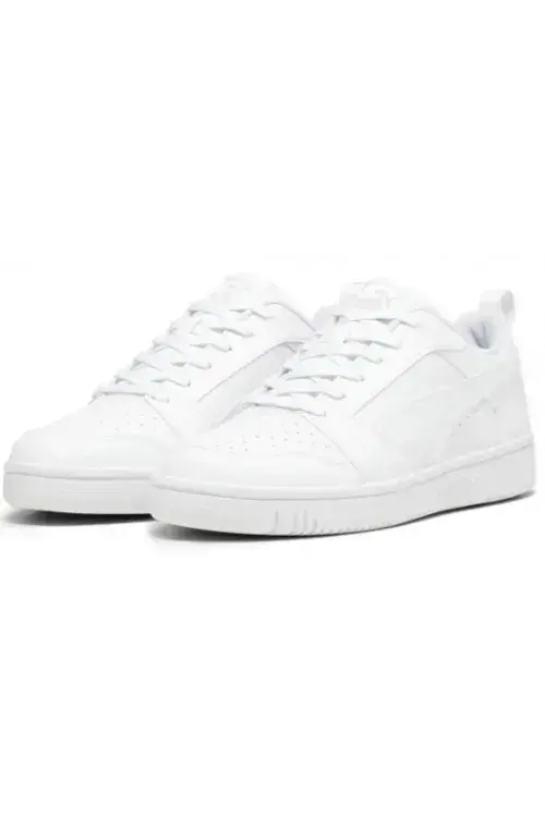 Puma Rebound v6 Low Beyaz-Gri Kadın Günlük Ayakkabı - 2