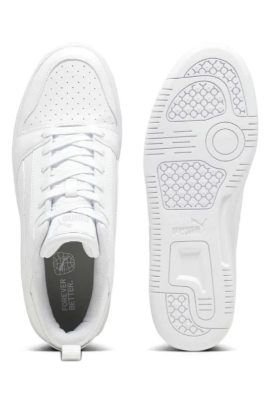 Puma Rebound v6 Low Beyaz-Gri Kadın Günlük Ayakkabı - 3