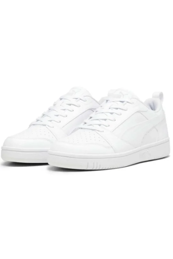 Puma Rebound v6 Low Beyaz-Gri Kadın Günlük Ayakkabı - 7