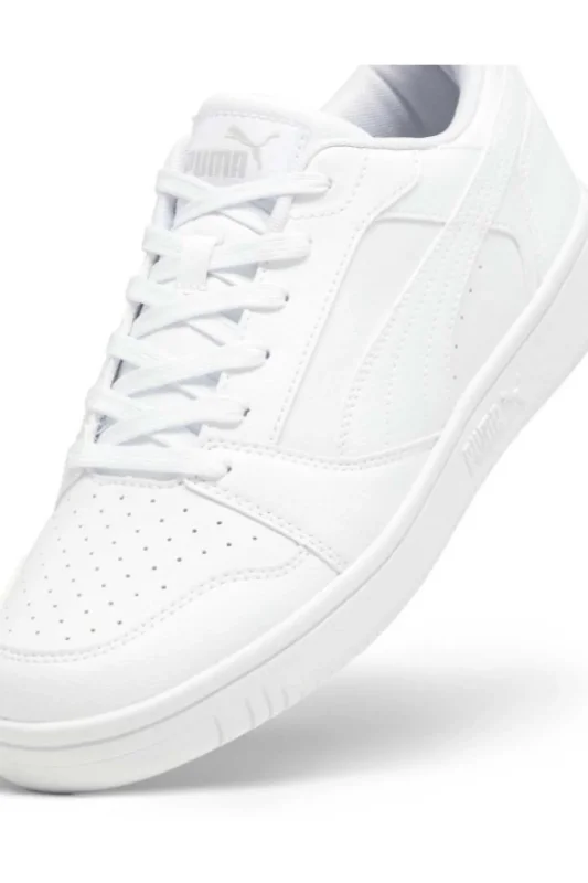 Puma Rebound v6 Low Beyaz-Gri Kadın Günlük Ayakkabı - 4