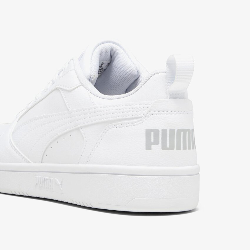 Puma Rebound v6 Low Beyaz-Gri Kadın Günlük Ayakkabı - 6