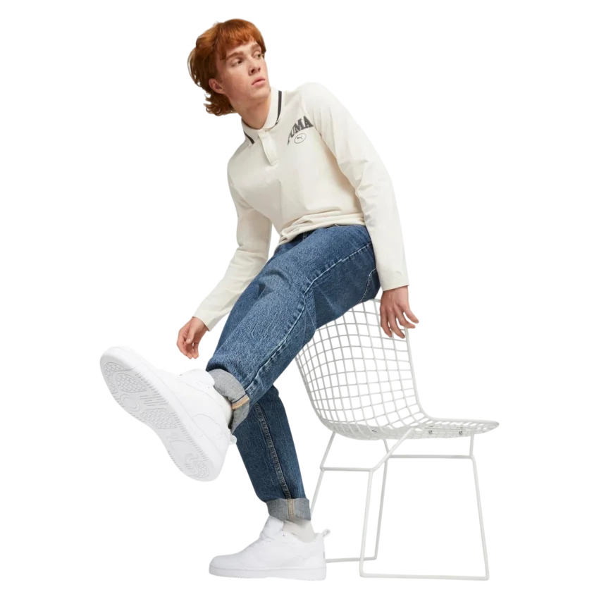 Puma Rebound v6 Low Beyaz-Gri Kadın Günlük Ayakkabı - 7