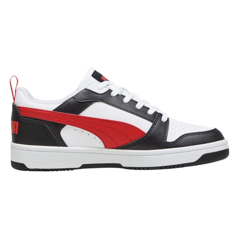Puma Rebound v6 Low Beyaz-Kırmızı Kadın Günlük Ayakkabı 