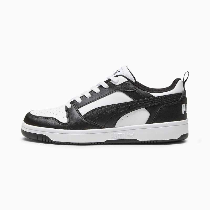 Puma Rebound v6 Low Beyaz-Siyah-Beyaz Erkek Günlük Ayakkabı - 2