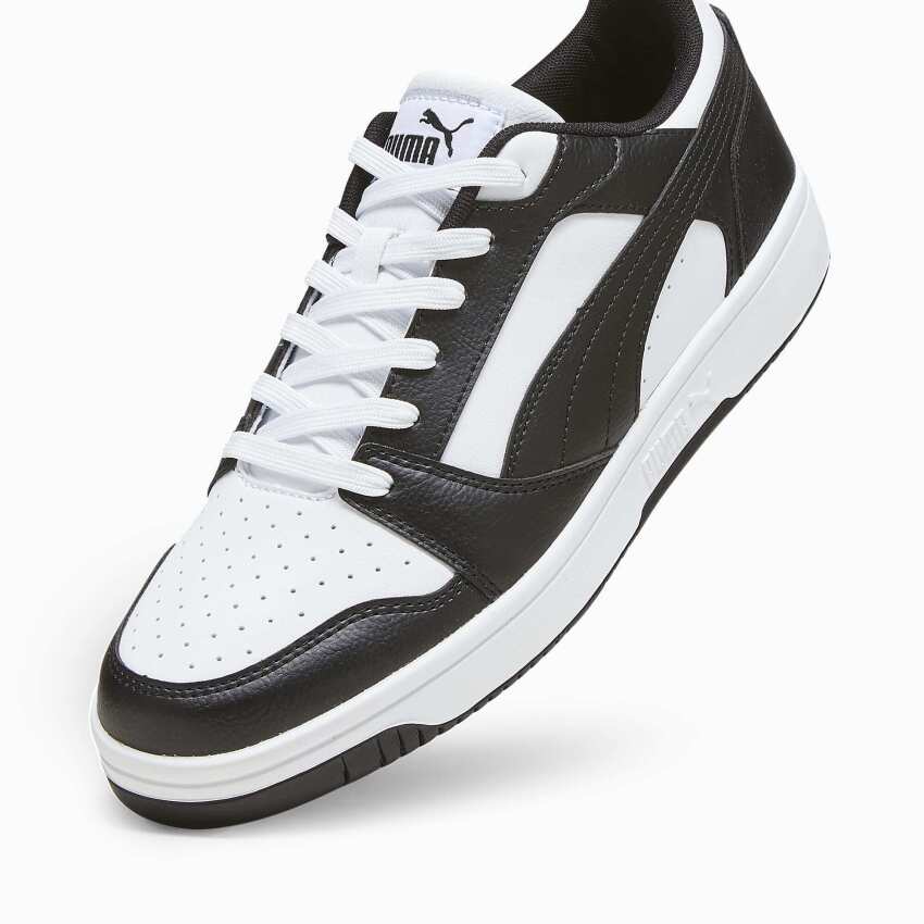 Puma Rebound v6 Low Beyaz-Siyah-Beyaz Erkek Günlük Ayakkabı - 6