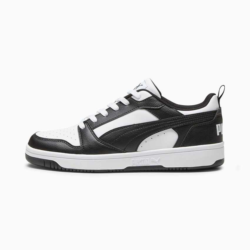 Puma Rebound v6 Low Beyaz-Siyah-Beyaz Erkek Günlük Ayakkabı - 2