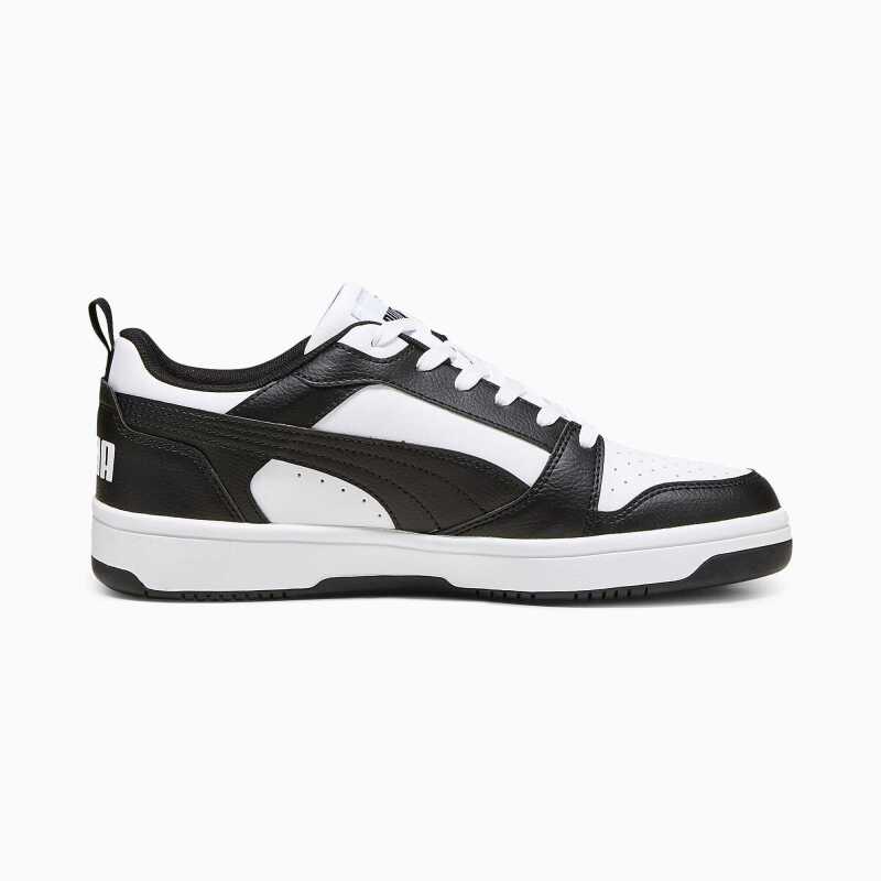 Puma Rebound v6 Low Beyaz-Siyah-Beyaz Erkek Günlük Ayakkabı - 1