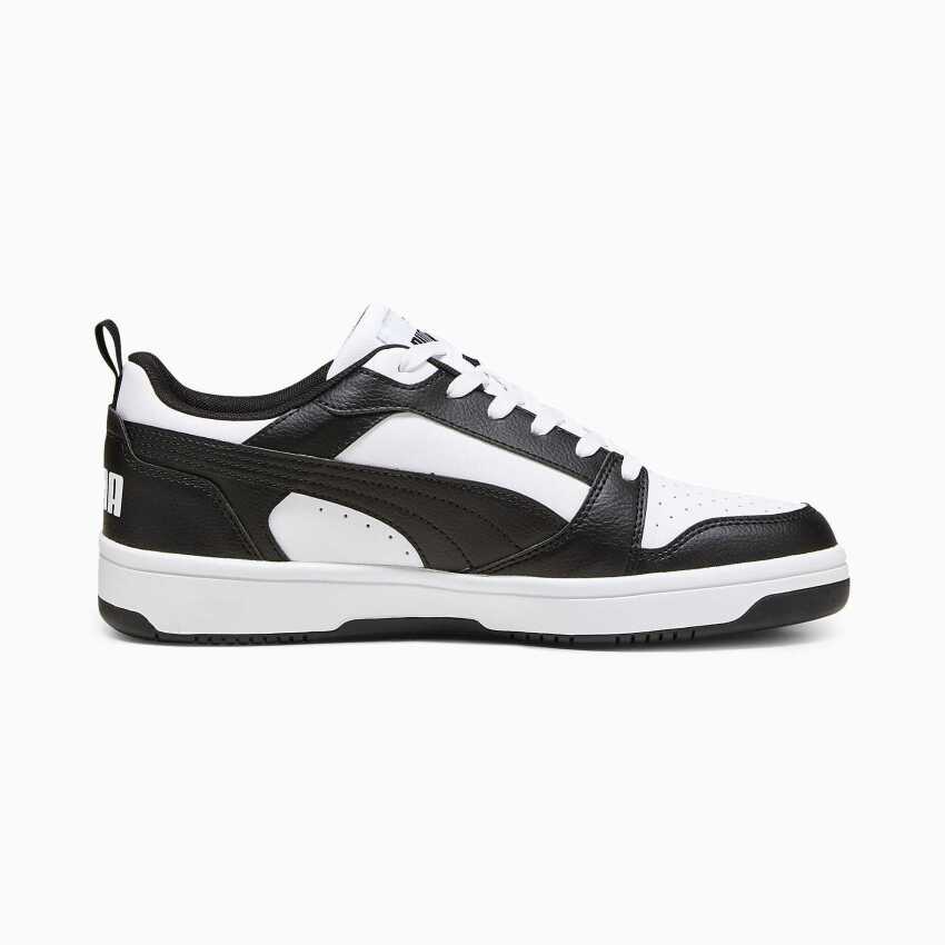 Puma Rebound v6 Low Beyaz-Siyah-Beyaz Erkek Günlük Ayakkabı - 1