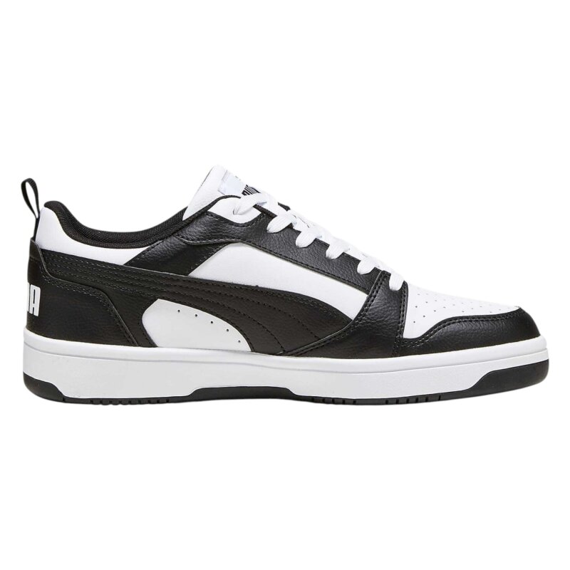 Puma Rebound v6 Low Beyaz-Siyah-Beyaz Erkek Günlük Ayakkabı - 1