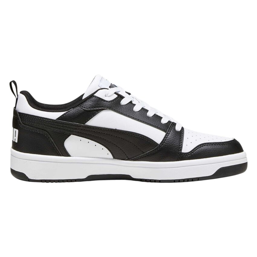 Puma Rebound v6 Low Beyaz-Siyah-Beyaz Erkek Günlük Ayakkabı - 1