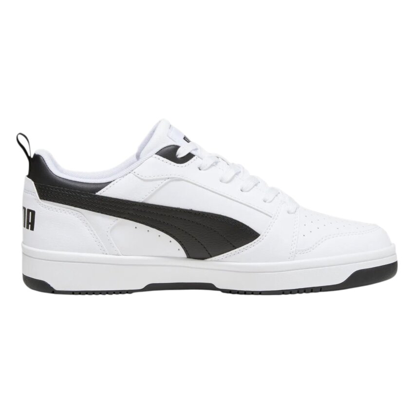 Puma Rebound v6 Low Beyaz-Siyah Erkek Günlük Ayakkabı - 1
