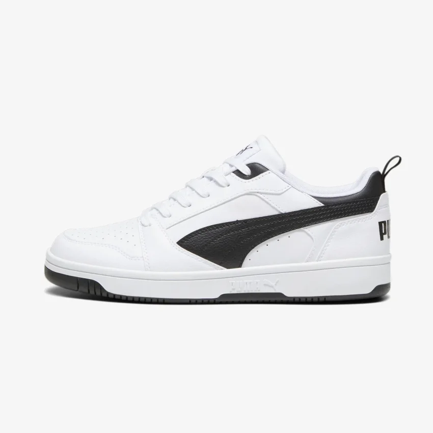 Puma Rebound v6 Low Beyaz-Siyah Erkek Günlük Ayakkabı - 5