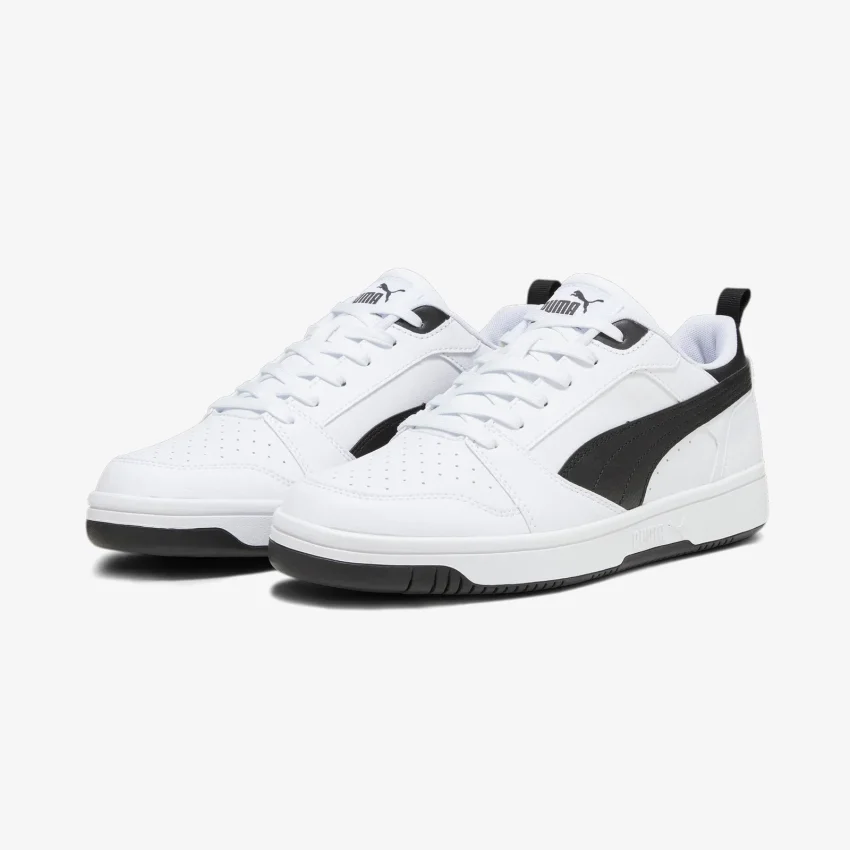 Puma Rebound v6 Low Beyaz-Siyah Erkek Günlük Ayakkabı - 6