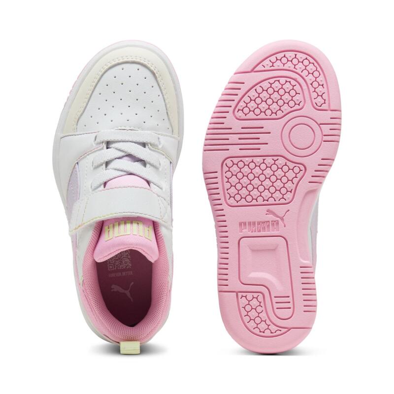 Puma ReboundV6 LoComeOn AC+PS Beyaz Çocuk Günlük Ayakkabı - 5
