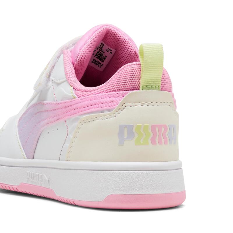 Puma ReboundV6 LoComeOn AC+PS Beyaz Çocuk Günlük Ayakkabı - 6