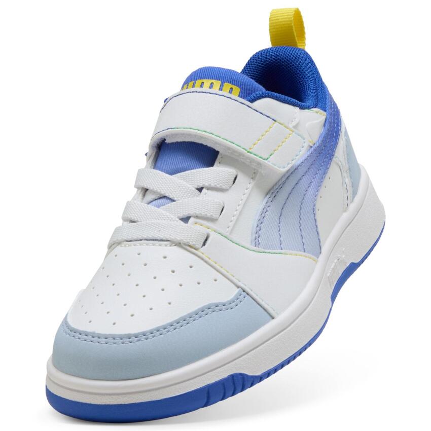 Puma ReboundV6 LoComeOn AC+PS Beyaz Çocuk Günlük Ayakkabı - 4