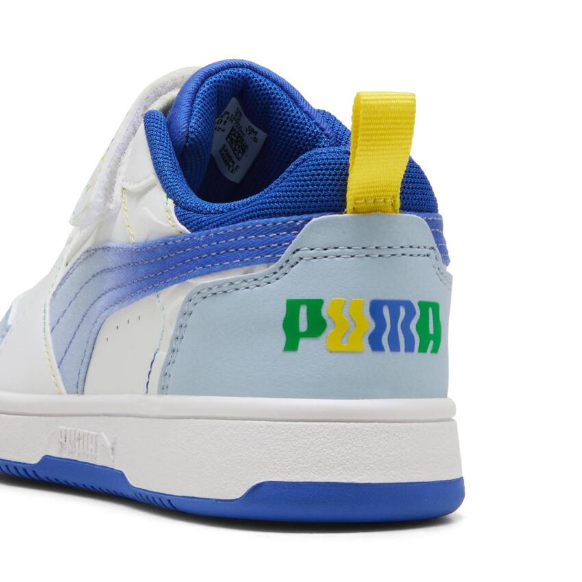 Puma ReboundV6 LoComeOn AC+PS Beyaz Çocuk Günlük Ayakkabı - 6