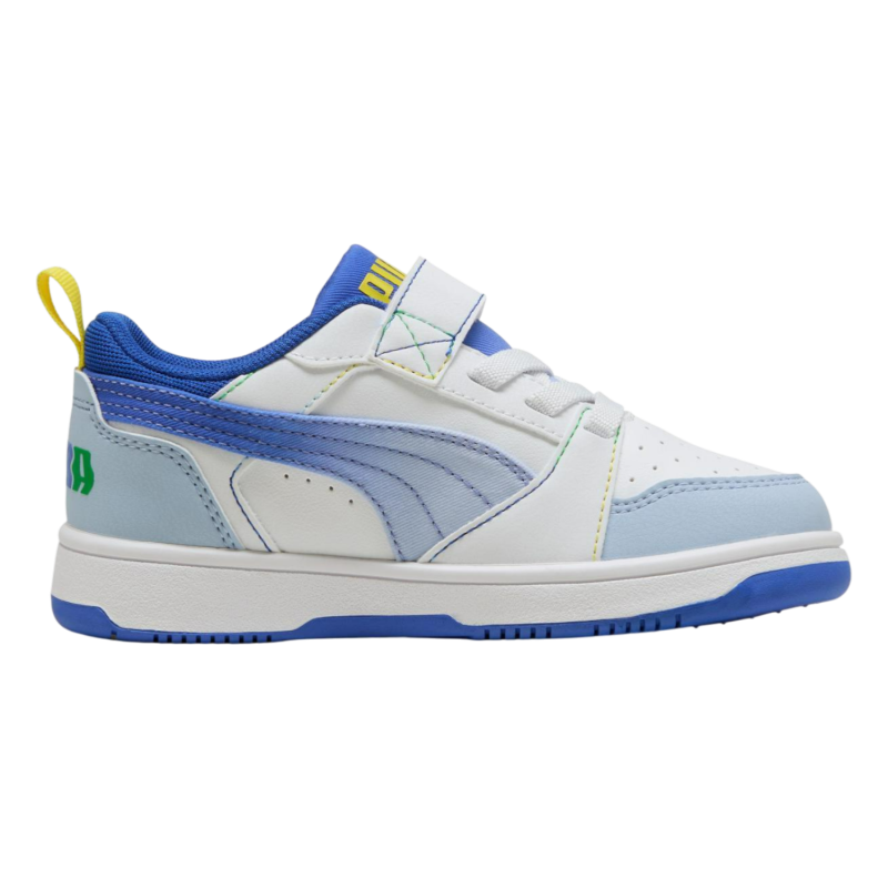 Puma ReboundV6 LoComeOn AC+PS Beyaz Çocuk Günlük Ayakkabı - 1