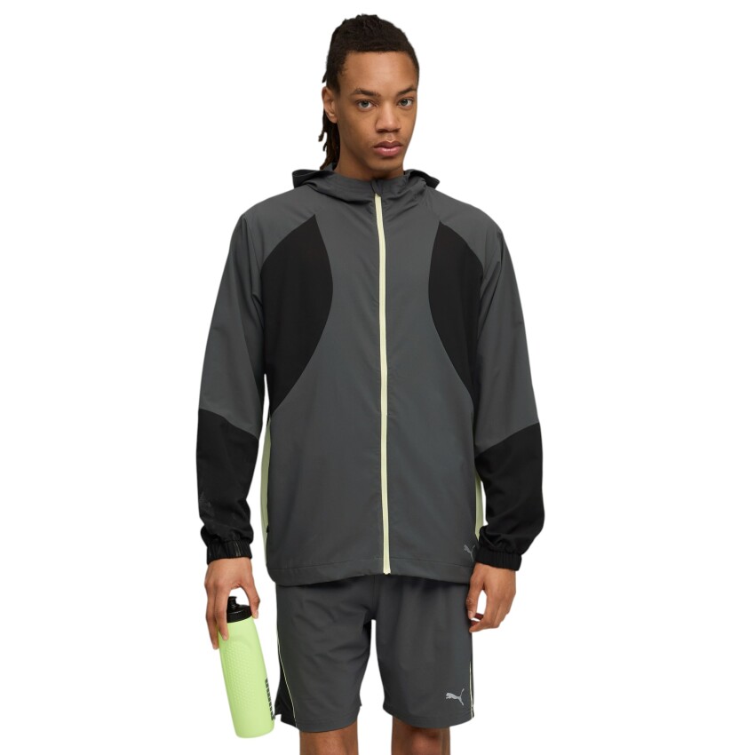 Puma Run Ultraweave Hooded Gri Erkek Yağmurluk - 1