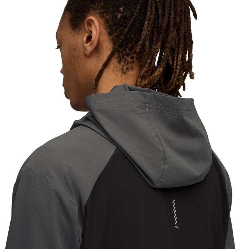Puma Run Ultraweave Hooded Gri Erkek Yağmurluk - 4