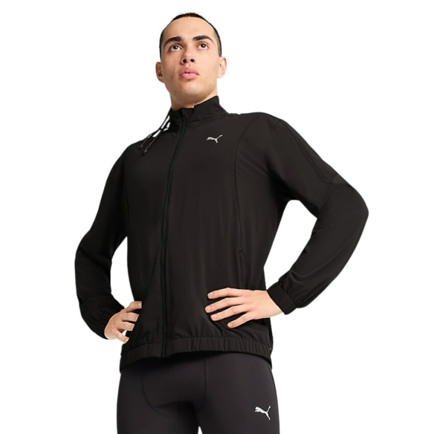 Puma Run Velocity Woven Siyah Erkek Eşofman Üstü - 1