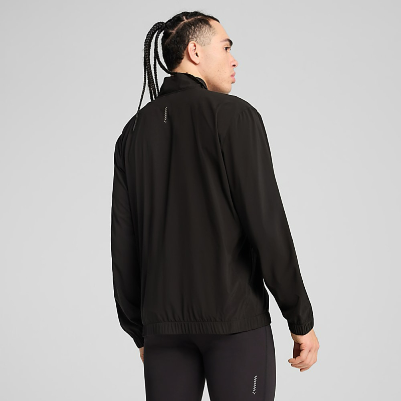 Puma Run Velocity Woven Siyah Erkek Eşofman Üstü - 3