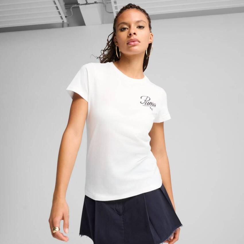 Puma Script Tee Kadın Tshirt - 1