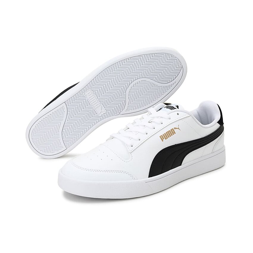Puma Shuffle Beyaz-Siyah-Altın Erkek Günlük Ayakkabı - 7