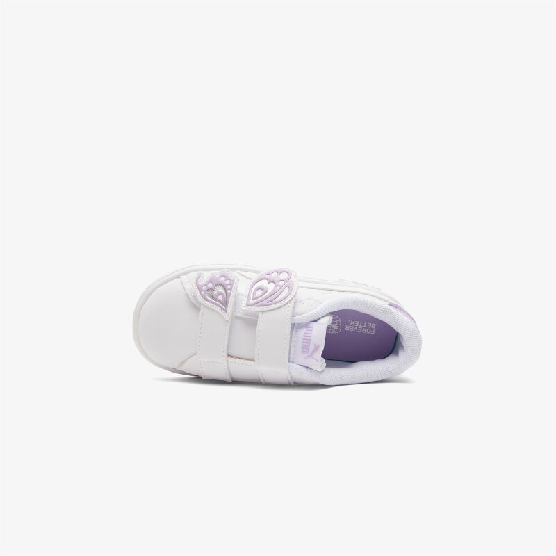Puma Smash 3.0 Beyaz-Mor Çocuk Günlük Ayakkabı - 4
