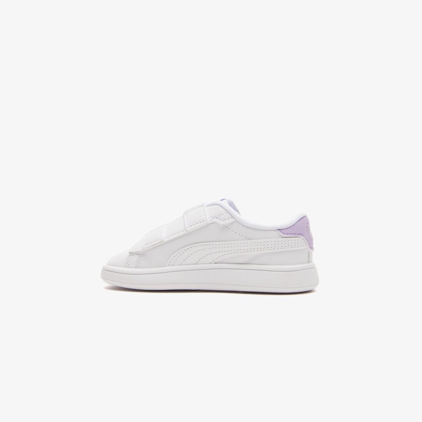 Puma Smash 3.0 Beyaz-Mor Çocuk Günlük Ayakkabı - 2