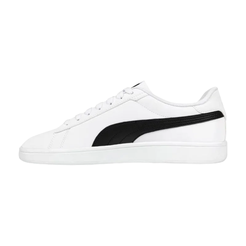 Puma Smash 3.0 Buck Beyaz-Siyah Erkek Günlük Ayakkabı - 2