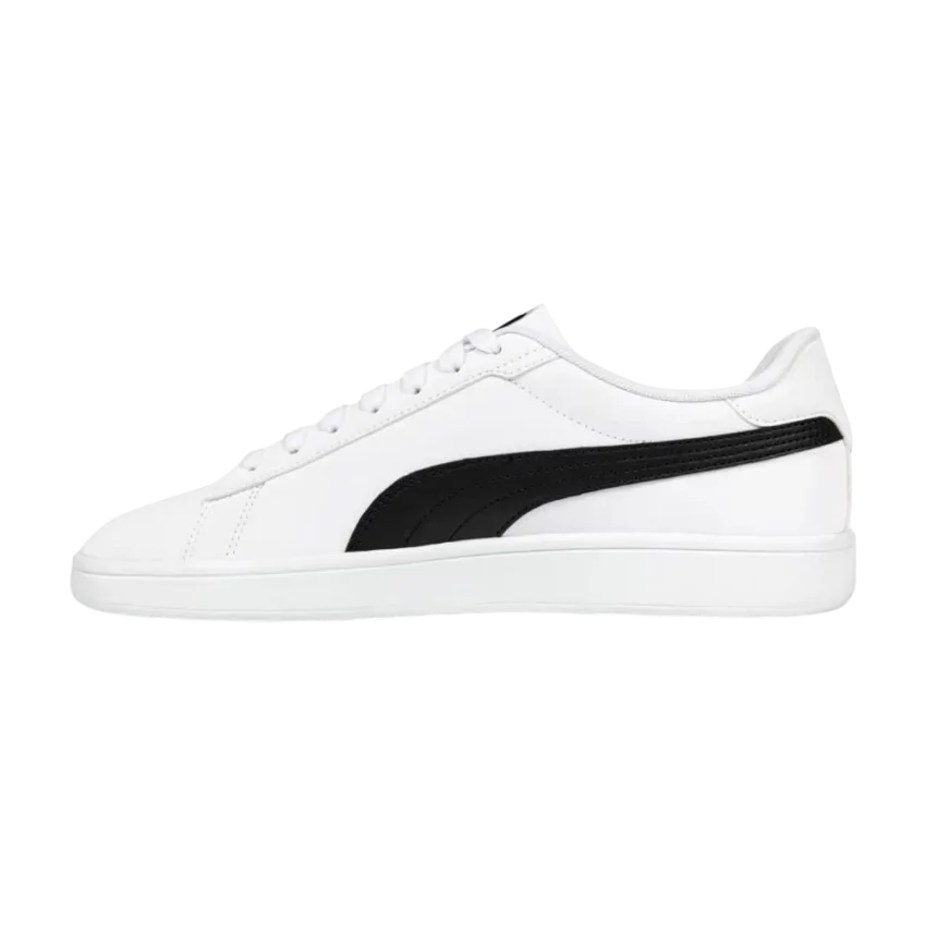 Puma Smash 3.0 Buck Beyaz-Siyah Erkek Günlük Ayakkabı - 2