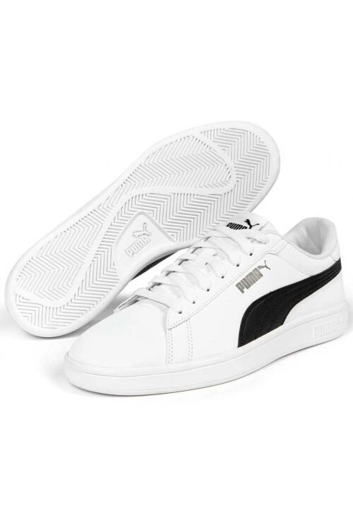 Puma Puma Smash 3.0 Buck Beyaz-Siyah Erkek Günlük Ayakkabı - 3