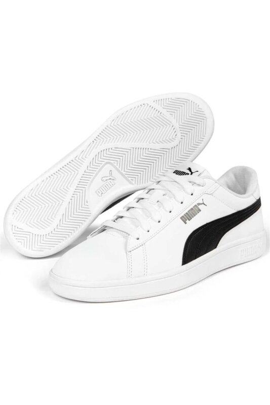 Puma Puma Smash 3.0 Buck Beyaz-Siyah Erkek Günlük Ayakkabı - 4