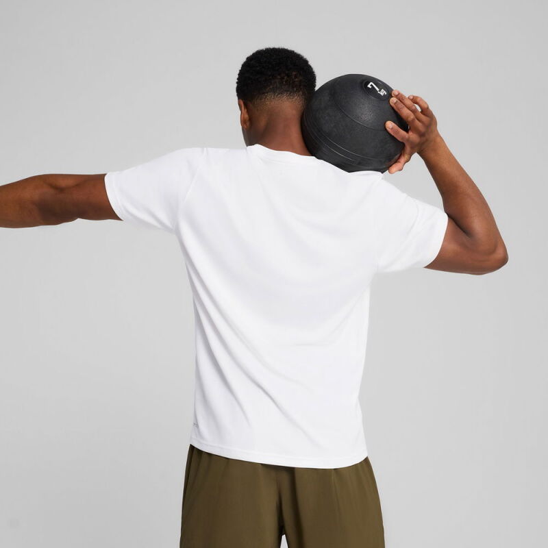 Puma Tad Ess Poly Texture Beyaz Erkek Tshirt - 3