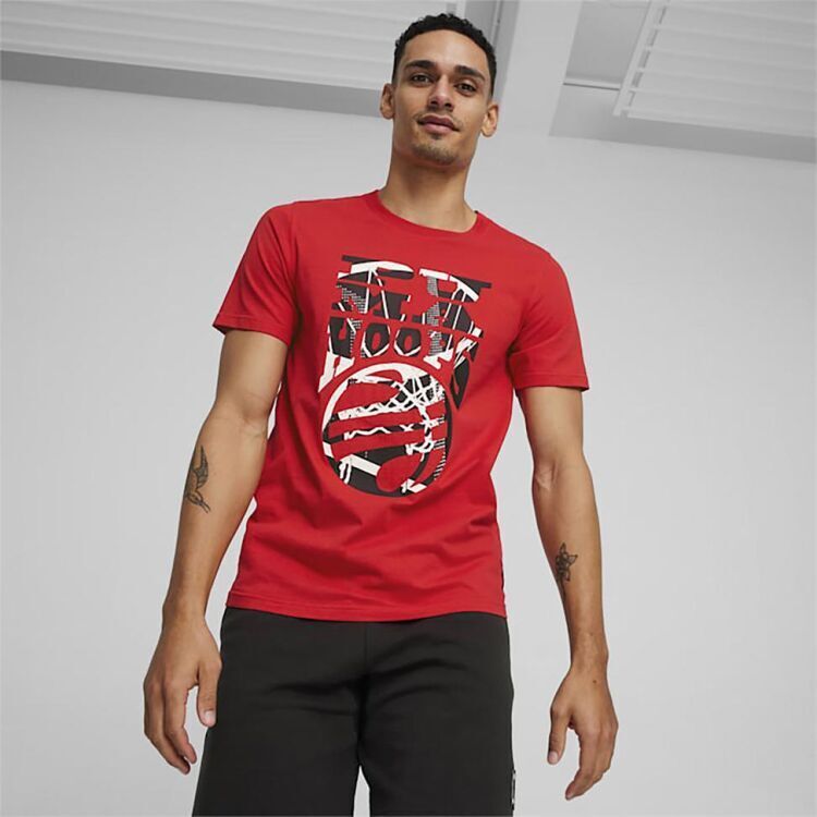 Puma The Hooper Tee 1 KIRMIZI Erkek Tshirt - Puma