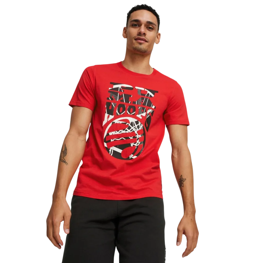 Puma The Hooper Tee 1 KIRMIZI Erkek Tshirt - 1